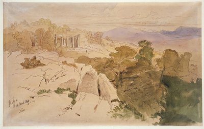 The Temple of Apollo at Bassae, Greece, 1849 by Edward Lear